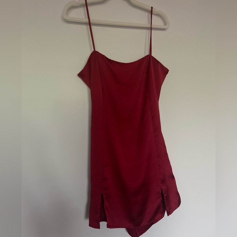 2 for 10$!!!! ☀️ Mini silky red dress - Picture 2 of 8